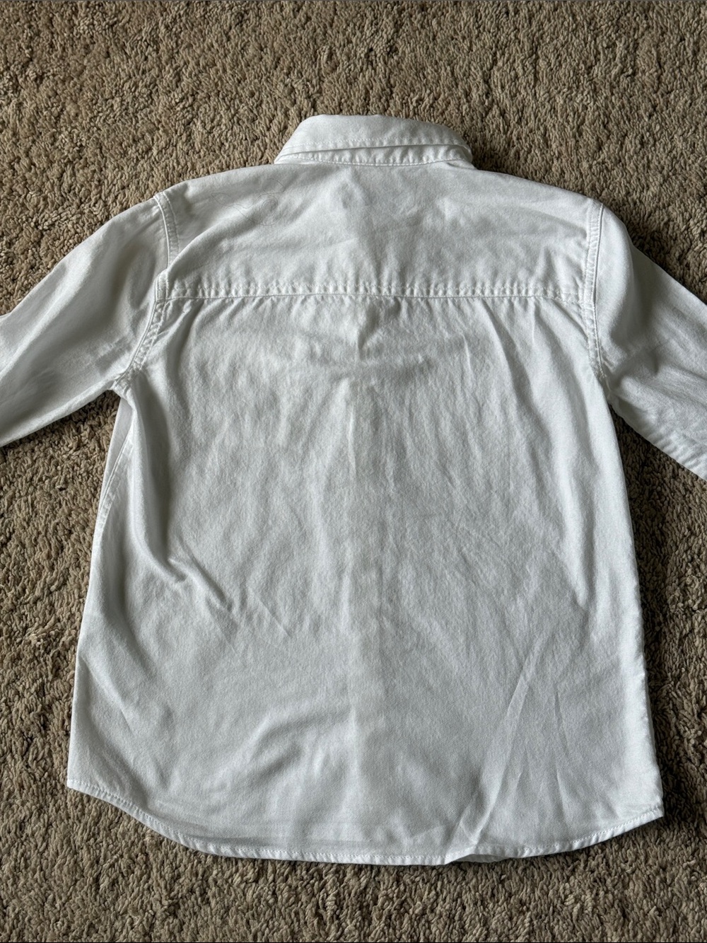 abercrombie kids White Button-Front Collared Shirt size 7/8 - Picture 6 of 10